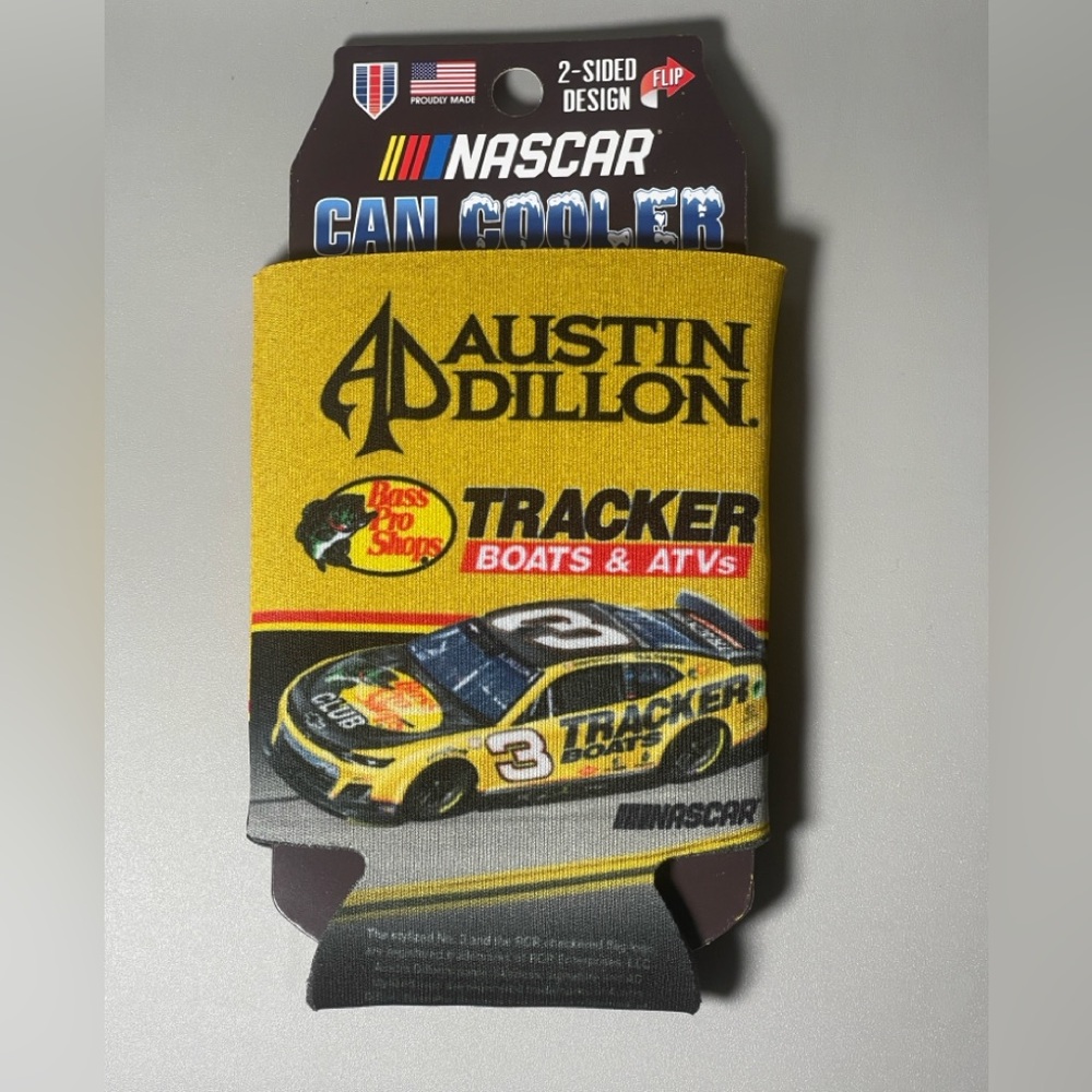 Austin Dillon Bass Pro Shops Yellow and Black Can Cooler